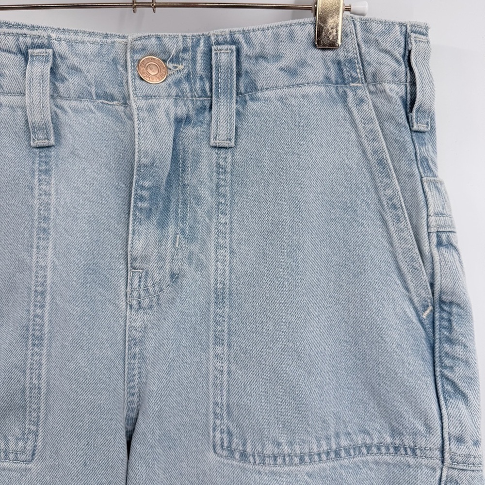 WE THE FREE Major Leagues Mid Rise Cuffed Jeans Light Wash 26 - Picture 6 of 9